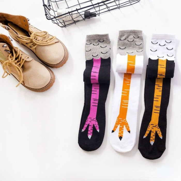 Wholesale Sock Cotton Chicken Feet Over the Knee Socks Thick, Breathable, Sweat-absorbing MOQ≥2 JDC-SK-LanXii002