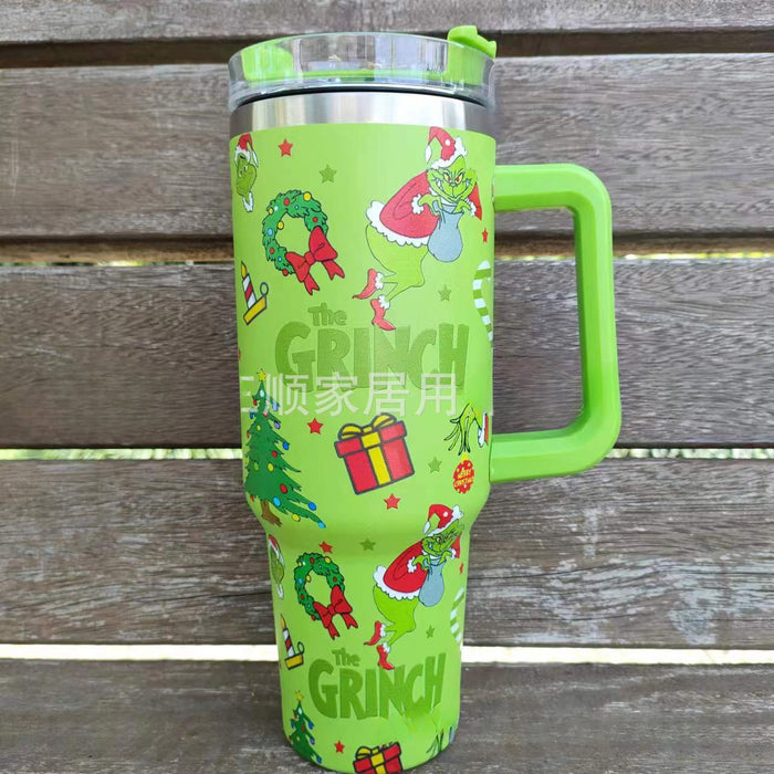 Wholesale Christmas Cartoon Pattern Stainless Steel Handle Insulation Cup JDC-CUP-SanS001