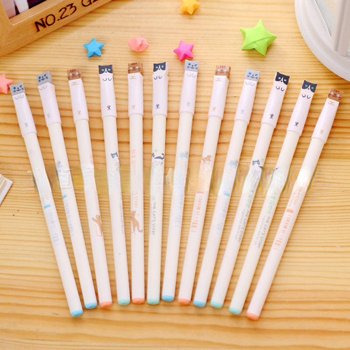 Wholesale Ballpoint Pen Plastic Cute Cat Gel Pen JDC-BP-JIAHAO001