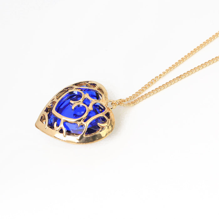 Wholesale hollow heart crystal necklace (M) JDC-NE-Langt030