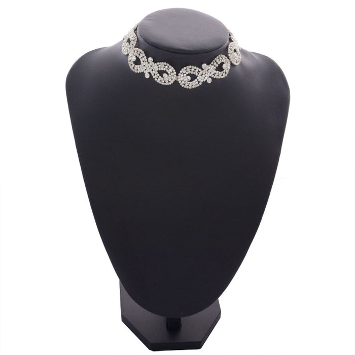 Wholesale Necklace Alloy Diamond 8 Characters Diamond necklace JDC-NE-MYL003