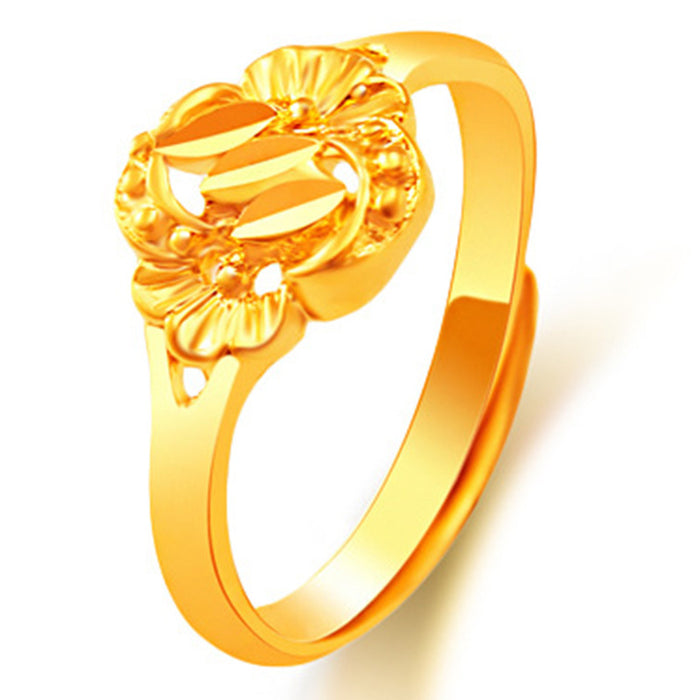 Wholesale Copper Gold Plated Adjustable Ring JDC-RS-XinS001
