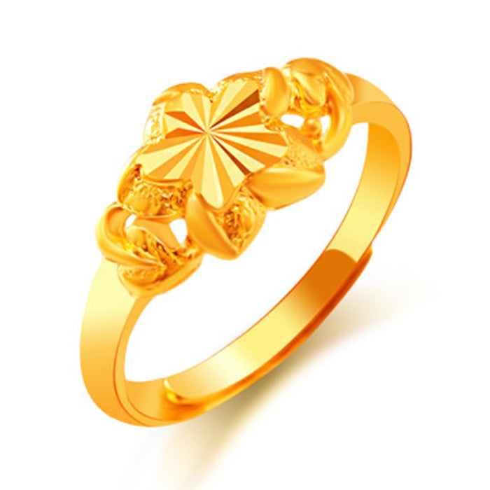 Wholesale Copper Gold Plated Adjustable Ring JDC-RS-XinS001