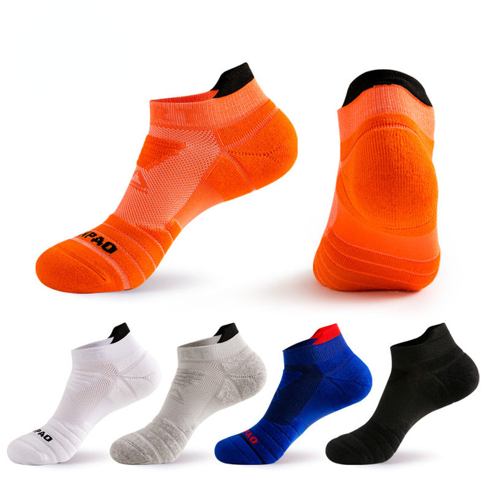 Calcetines deportivos para hombres al por mayor baloncesto sin deslizamiento de calcetines de botes sin deslizamiento JDC-SK-MANP004