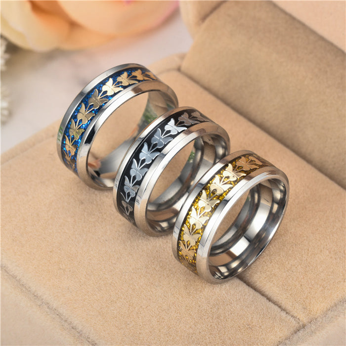 Wholesale Stainless Steel Butterfly Rings JDC-RS-TS100