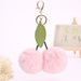 Jewelry WholesaleWholesale lovely cherry leaves bag pendant fruit hairball keychain JDC-KC-WuoD011 Keychains 沃铎 %variant_option1% %variant_option2% %variant_option3%  Factory Price JoyasDeChina Joyas De China