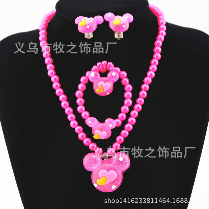 Pulsera de collar al por mayor Conjunto de collar de perlas de imitación MOQ≥3 JDC-Ne-Shangd007
