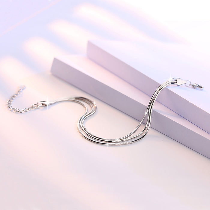 Wholesale Bracelet Titanium Steel Octagonal Snake Bone Silver Plated Hand Jewelry JDC-BT-WeiH004