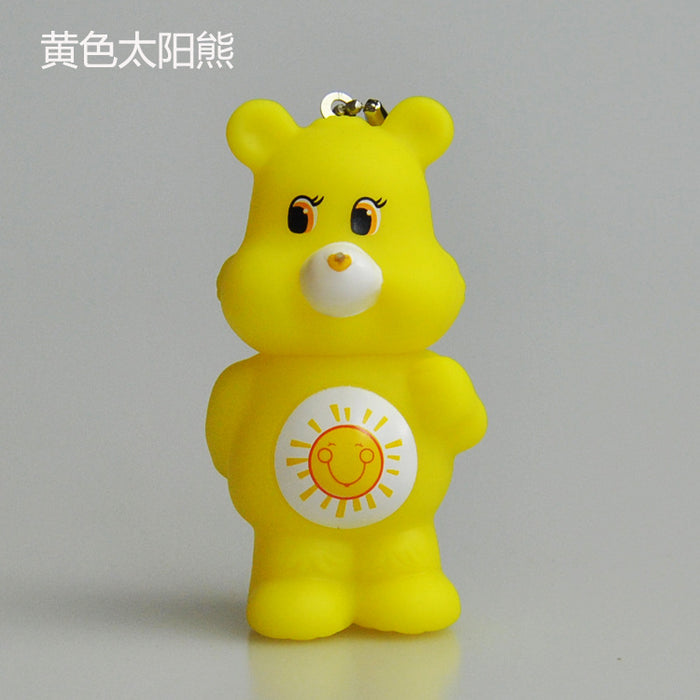 Wholesale Keychains For Backpacks Cute bears love bear doll rainbow bear lucky bear bag pendant MOQ≥3 JDC-KC-JYF001