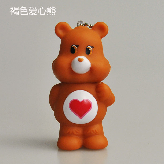 Wholesale Keychains For Backpacks Cute bears love bear doll rainbow bear lucky bear bag pendant MOQ≥3 JDC-KC-JYF001