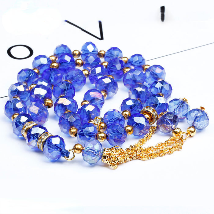 Wholesale Faceted Crystal Islamic Rosary Bracelet MOQ≥3 JDC-BT-TongM001