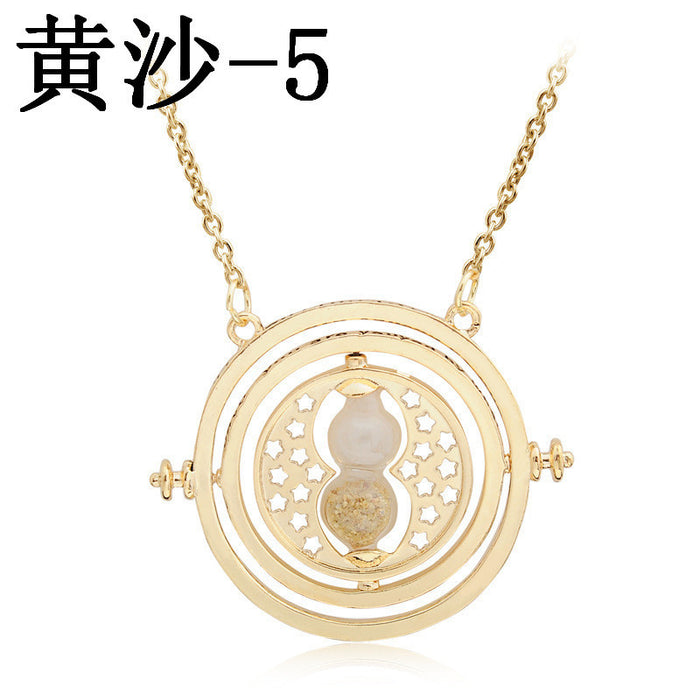 Jewelry WholesaleWholesale Metal Time Converter Hourglass Rotating Alloy Necklace MOQ≥2 JDC-NE-ZJ014 Necklaces 志嘉 %variant_option1% %variant_option2% %variant_option3%  Factory Price JoyasDeChina Joyas De China