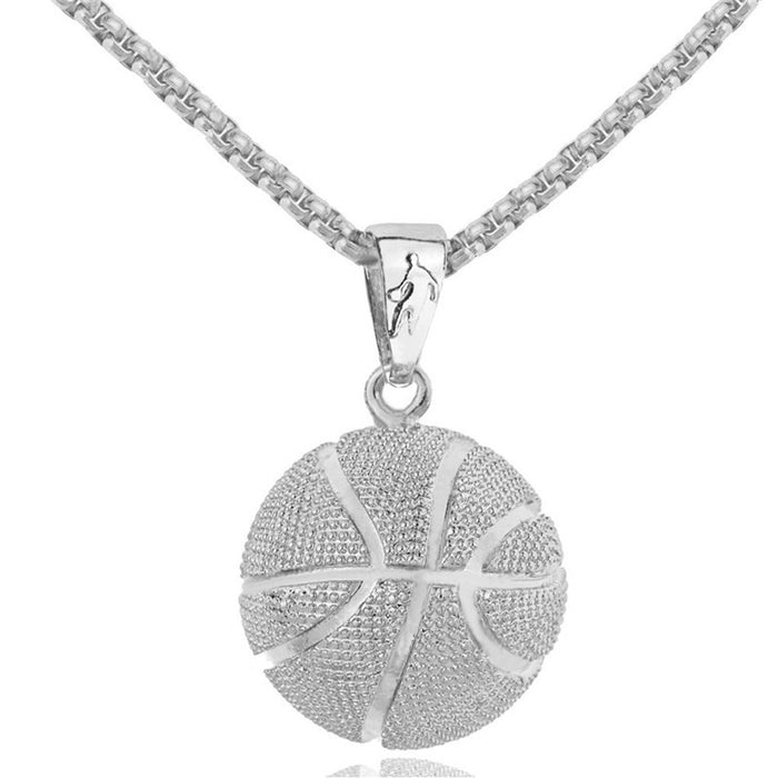 Wholesale Basketball Pendant Stainless Steel Necklace JDC-NE-GSHC015