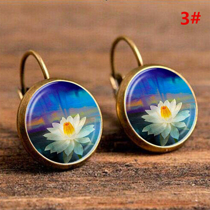 Wholesale Exquisite Vintage Time Gemstone Various Stud Earrings JDC-RS-Zhulong001