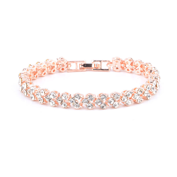 Wholesale Simple Roman Crystal Bracelet with Diamonds JDC-BT-Zhulong001