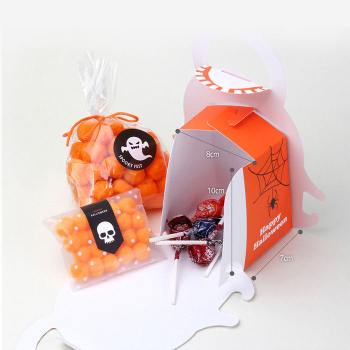 Wholesale Jewelry Packaging Paper Halloween Pumpkin Ghost Gift Bag JDC-JP-HuaiB006
