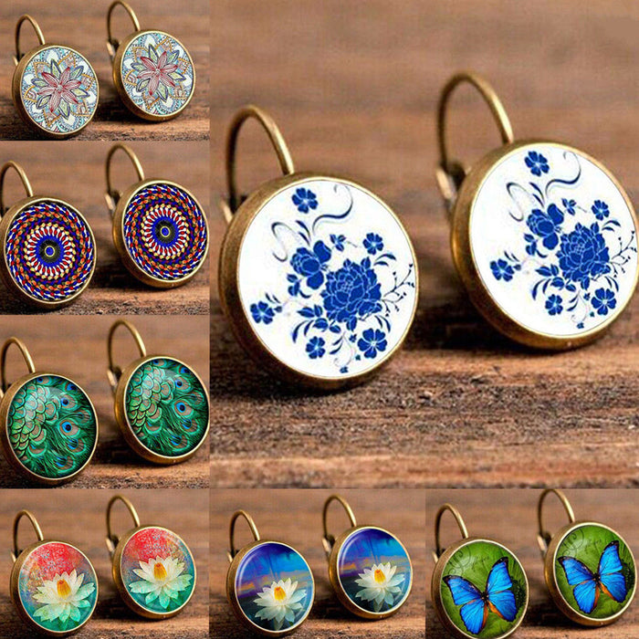 Jewelry WholesaleWholesale Exquisite Vintage Time Gemstone Various Stud Earrings JDC-RS-Zhulong001 earrings 驻龙 %variant_option1% %variant_option2% %variant_option3%  Factory Price JoyasDeChina Joyas De China
