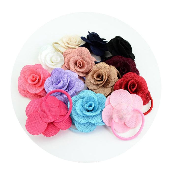 Wholesale children's headwear multi-layer three-dimensional big rose hair ring MOQ≥2 JDC-HS-YL063
