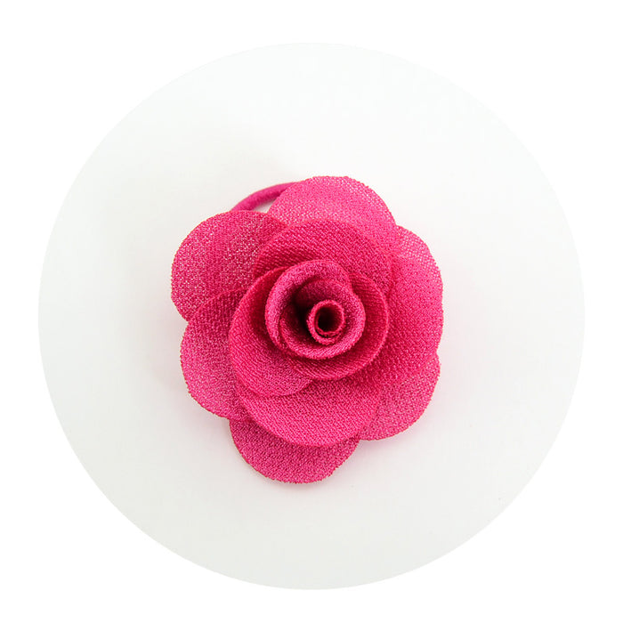 Ringo de cabello de rosa grande de rosa multicapa para niños al por mayor