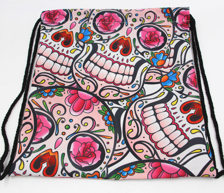 Wholesale Backpack Oxford Cloth Unicorn Print Drawstring Pocket JDC-BP-Donglej003