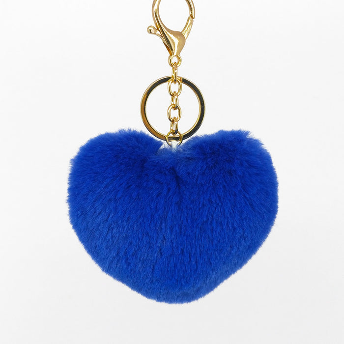 Jewelry WholesaleWholesale imitation rabbit hair love key chain MOQ ≥ 10 JDC-KC-YZ009 Keychains 永泽 %variant_option1% %variant_option2% %variant_option3%  Factory Price JoyasDeChina Joyas De China