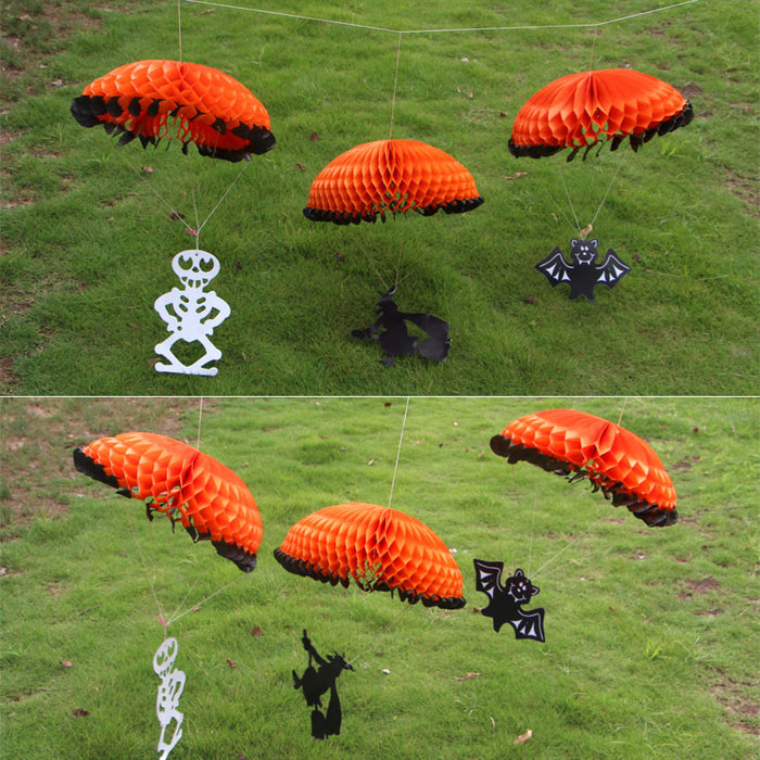Juguetes al por mayor Decoraciones de Halloween Papel plegable Paracaídas MOQ≥2 JDC-FT-XIAXIN001