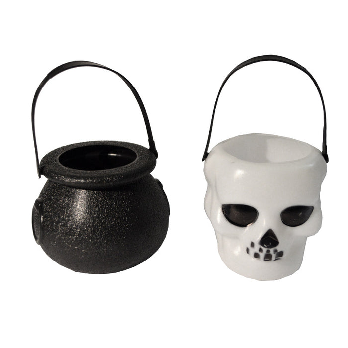Wholesale fidgets toy plastic portable skull jar candy jar halloween JDC-FT-QunK001