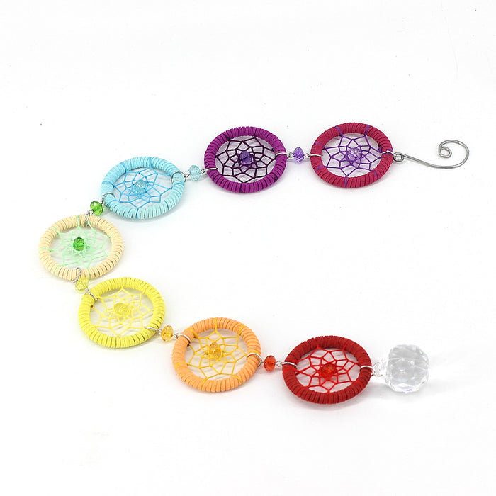 Wholesale dream catcher aprons colorful rings MQO≥2 JDC-DC-MengS038