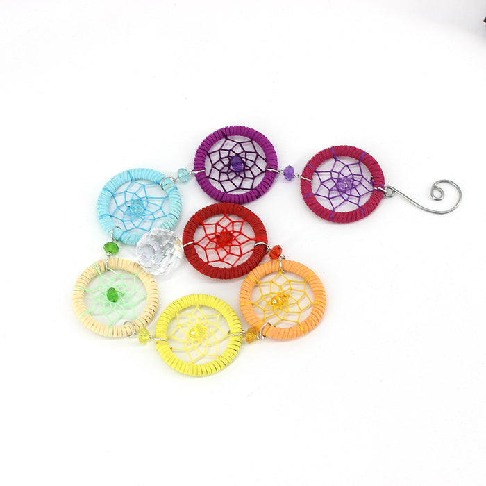 Wholesale dream catcher aprons colorful rings MQO≥2 JDC-DC-MengS038