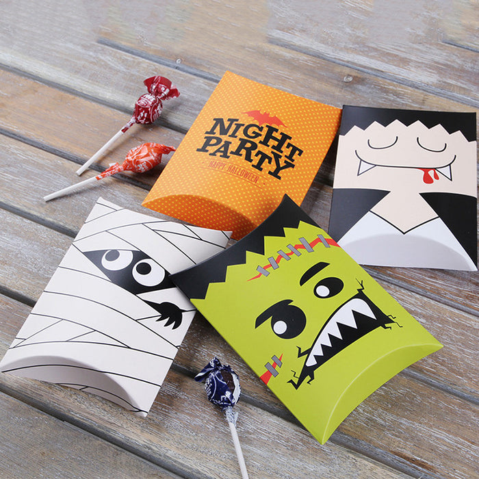 Wholesale Halloween Paper Bag Candy Pillow Box Packaging Gift 50pcs JDC-DCN-HuaiB001
