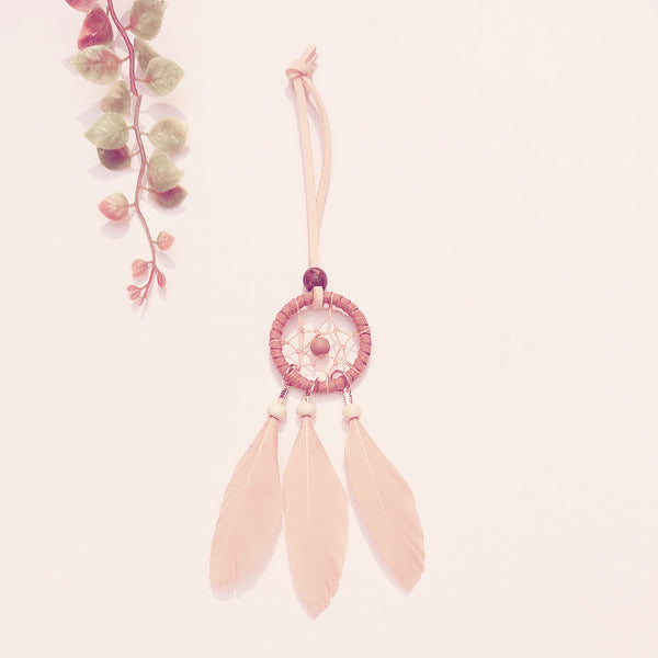 Wholesale Dream Catcher Cute Girl Heart Soft Cute Pink Room Ornament JDC-DC-wanwei001