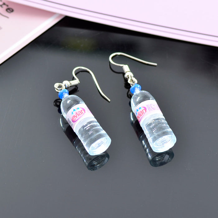 Wholesale blue alloy mineral water earrings JDC-ES-dir005