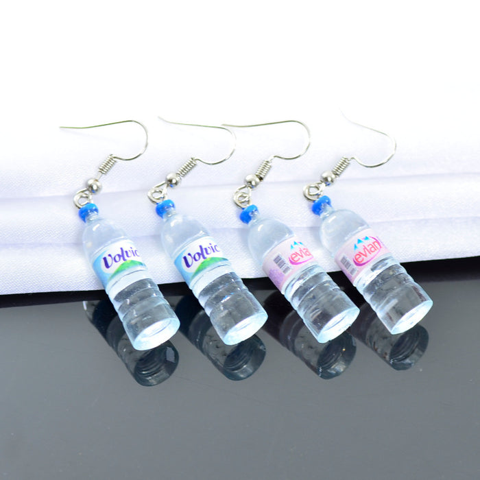 Wholesale blue alloy mineral water earrings JDC-ES-dir005
