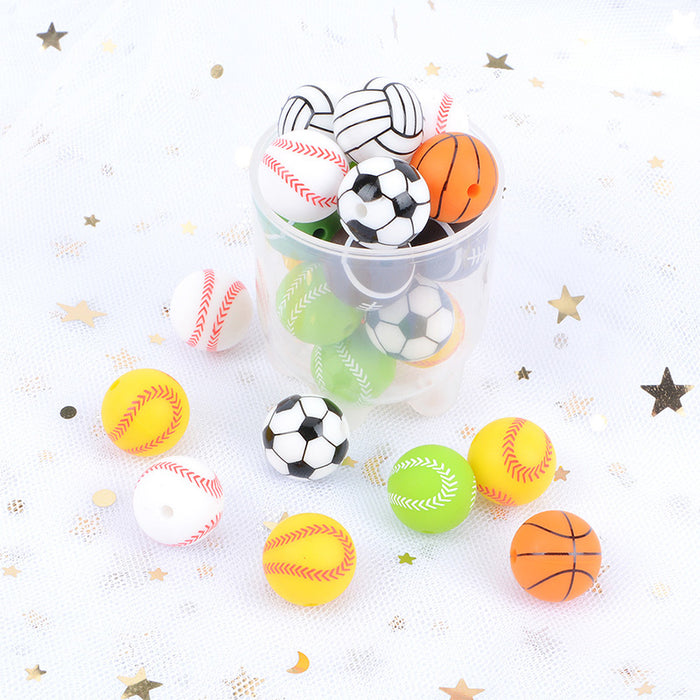 Wholesale 50PCS 15MM Ball Silicone Beads JDC-BDS-BX008