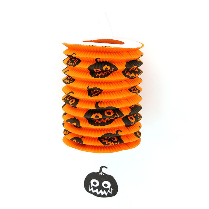 Wholesale Decorative Halloween Scene Pumpkin Paper Lantern LED JDC-DCN-GangL002
