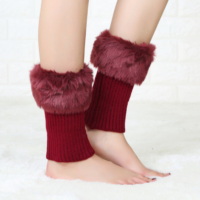 Wholesale Socks Acrylic Short Flip Fleece Warm Leggings MOQ≥2 JDC-SK-Honghe002