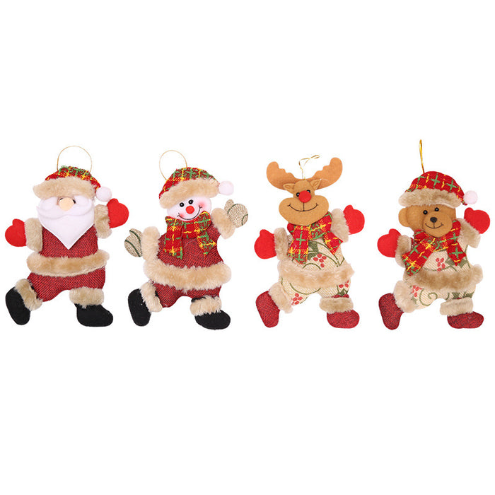 Accesorios de árbol de Navidad decorativos al por mayor pequeños muñecos bailando viejo hombre de nieve JDC-DCN-HB012