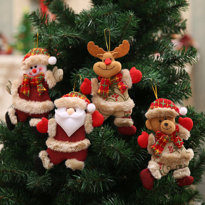 Accesorios de árbol de Navidad decorativos al por mayor pequeños muñecos bailando viejo hombre de nieve JDC-DCN-HB012