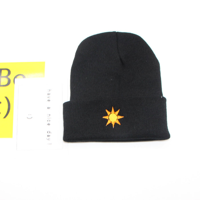 Wholesale Hat Acrylic Winter Outdoor Embroidery Weather Warm Knit Hat MOQ≥2 JDC-FH-TangQ006