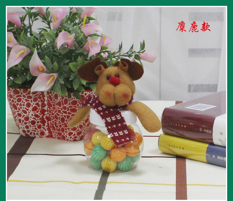 Wholesale Decorative Christmas Pentagram Fabric Doll Candy Jar MOQ≥2 JDC-DCN-XinDun001