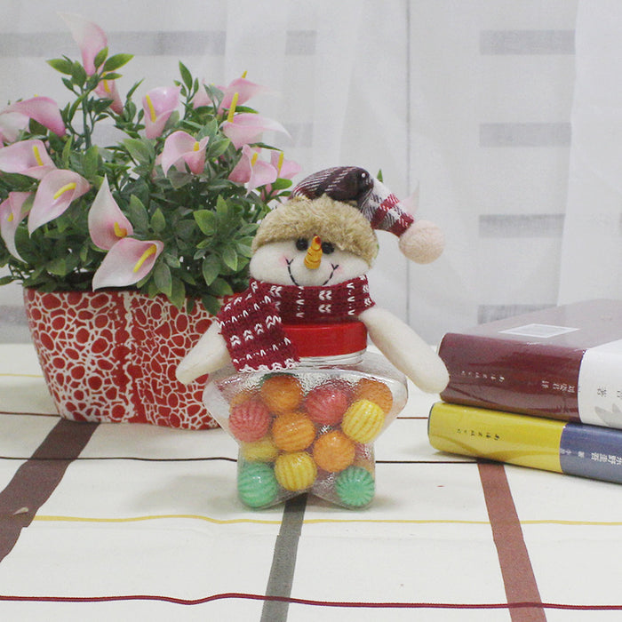 Wholesale Decorative Christmas Pentagram Fabric Doll Candy Jar MOQ≥2 JDC-DCN-XinDun001