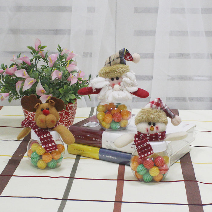 Decorativa de Navidad de la navidad al por mayor Doll Fabric Doll Candy Jar Moq≥2 JDC-DCN-XINDUN001