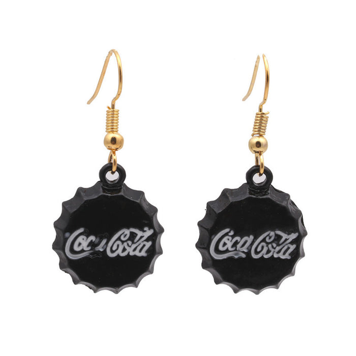 Wholesale Cola Bottle Cap Agate Earrings JDC-ES-ML065
