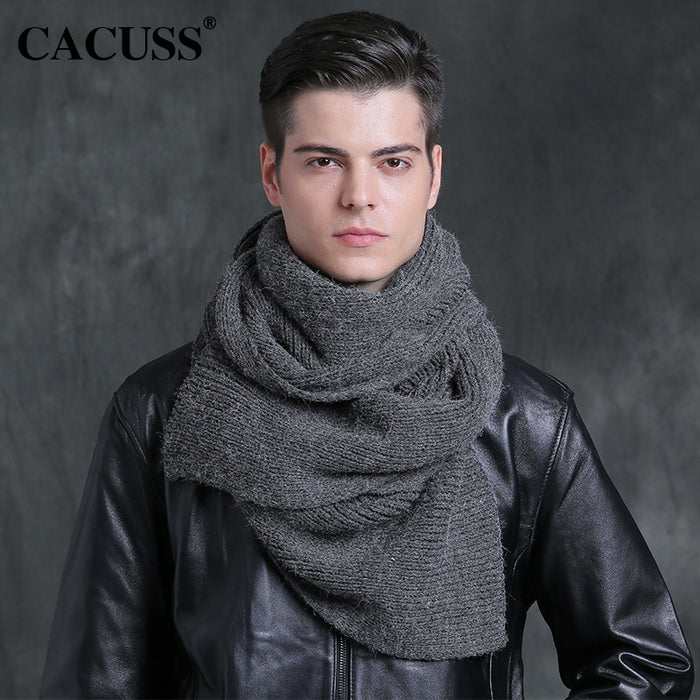 Wholesale Scarf Acrylic Cotton Autumn and Winter Men's Soft Thicker Comfortable JDC-SF-Yihe005