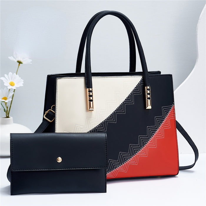 Wholesale Shoulder Bag PU Stitching Contrast Color Handbag Diagonal JDC-SD-haim012