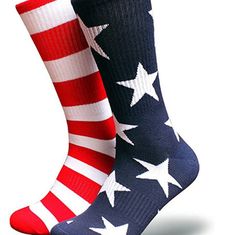 Al por mayor 4 de julio Flagal American Flag Day Holiday Gift Socks Socks de hombres y mujeres JDC-SK-HWA001