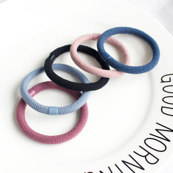 Wholesale Hair Scrunchies Thick leather cover durable rubber band hair ring JDC-HS-AnZhe005
