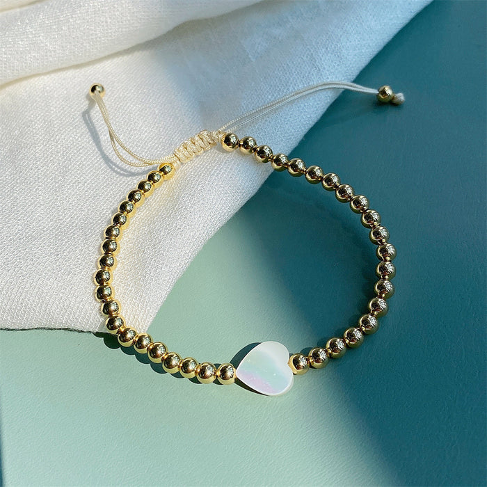 Wholesale Bracelet Copper Beads Deep Sea Shell Cross Star Love Hand Beaded MOQ≥2 JDC-BT-QiQi006