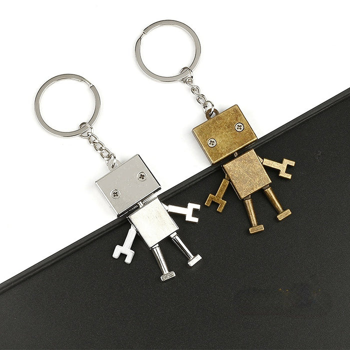 Wholesale Retro Robot Keychain Silver Carton Man JDC-KC-MengO002