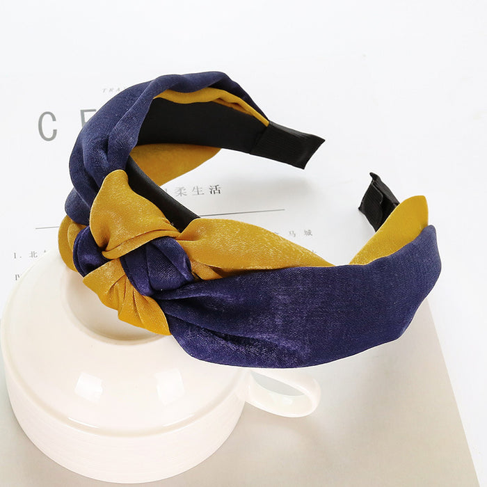Wholesale cloth china knot stitching satin headband JDC-HD-tengZ005